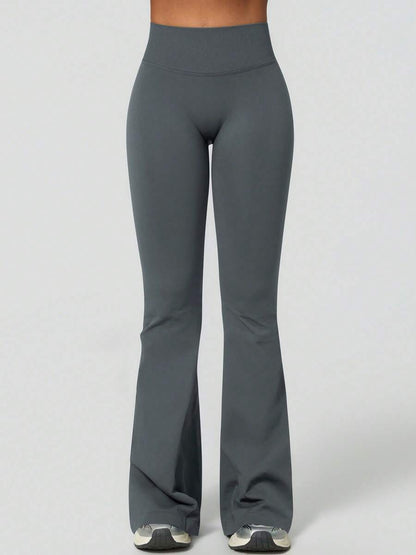 Pantalon Évasé Sans Couture Taille Haute