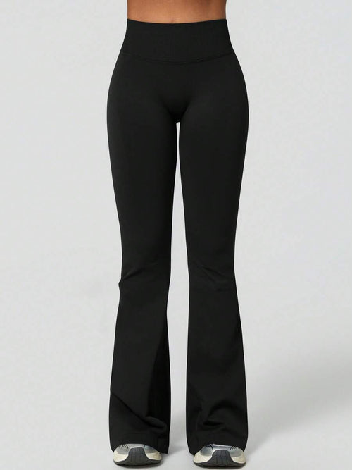 Pantalon Évasé Sans Couture Taille Haute