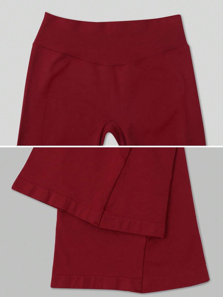 Pantalon Évasé Sans Couture Taille Haute