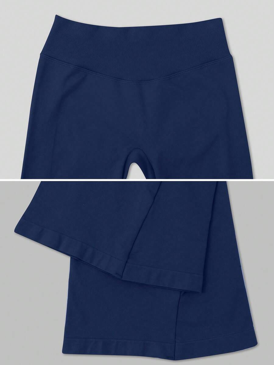 Pantalon Évasé Sans Couture Taille Haute