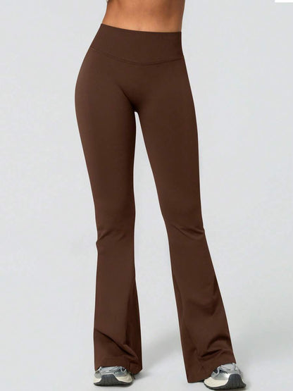 Pantalon Évasé Sans Couture Taille Haute
